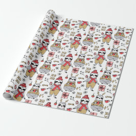 Niedliches Weihnachtswackelpapier Geschenkpapier