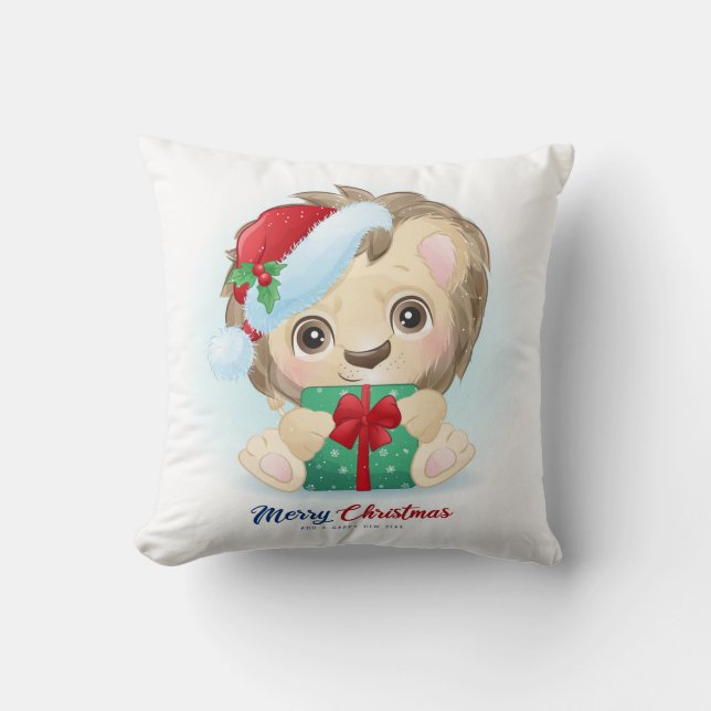 Niedliches Weihnachtswasser Kinderzimmer Kissen (Vorderseite)