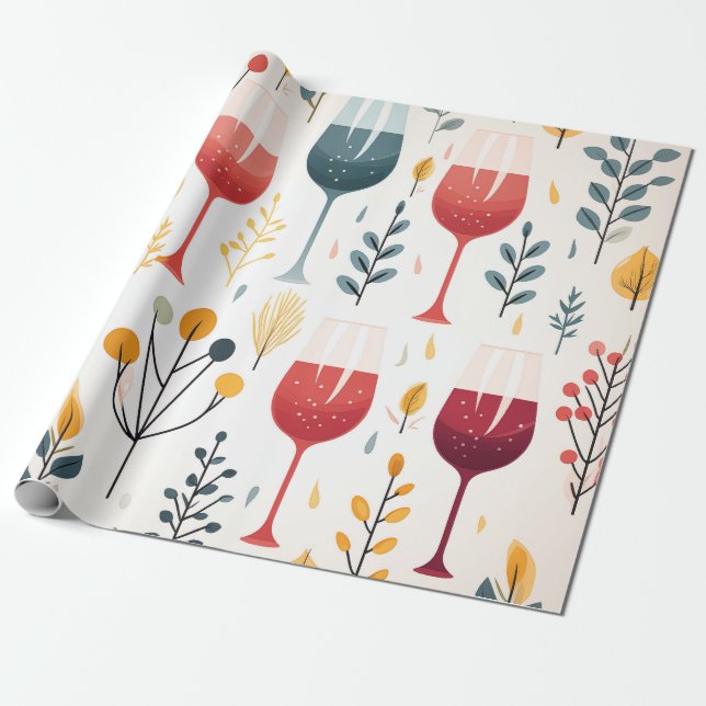 Niedliches Weinfasspapier Geschenkpapier (Ungerollt)