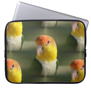 Niedliches Weiß aufgeblähter Caique-Papagei Laptopschutzhülle