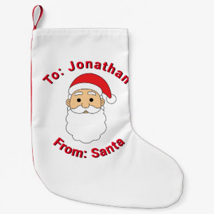 Niedliches Weiß aus der Weihnachtsfamilie Weihnach Kleiner Weihnachtsstrumpf