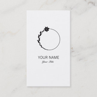 NIEDLICHES WEISS DES BLUMEN-MONOGRAMM-BUCHSTABE-O VISITENKARTE