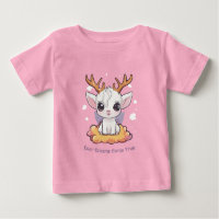 Niedliches Weiße Hirsche mit Antlern an einer Wolk