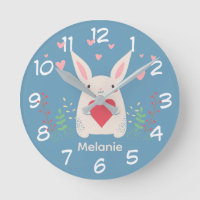 Niedliches weißes Bunny mit Herz Personalisiert