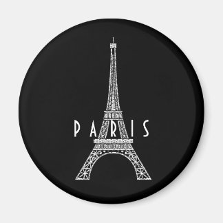 Niedliches weißes Frankreich - Eiffelturm Button Magnet