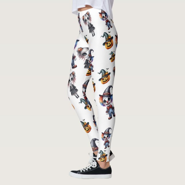 Niedliches weißes Halloween Leggings (Links)