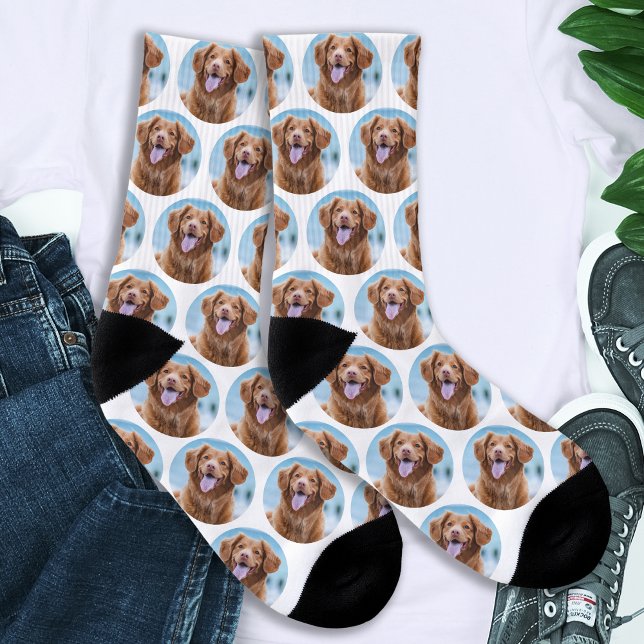 Niedliches weißes Hundeschwanz-Foto Socken (Von Creator hochgeladen)