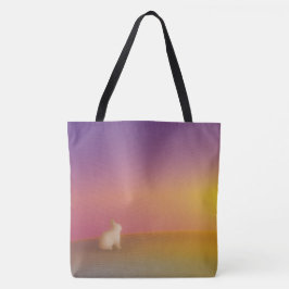 Niedliches Weißes Kaninchen auf Grassy Hill bei So Tasche