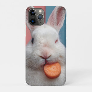 Niedliches Weißes Kaninchen mit Karottensnack Case-Mate iPhone Hülle