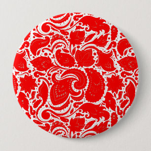 Niedliches, weißes Paisley Button