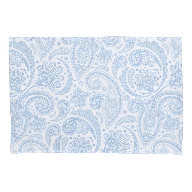 Niedliches weißes Paisley-Muster Kissenbezug (Vorderseite-Links)