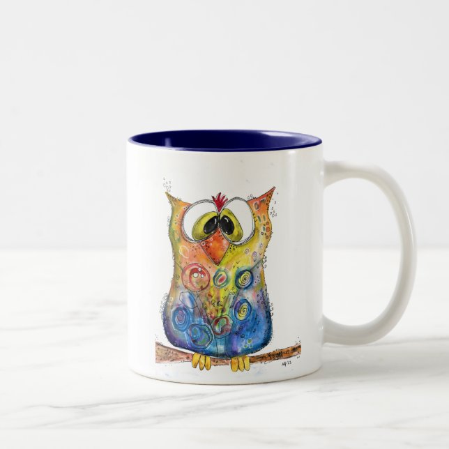 Niedliches, weißliches, konfuse Schüssel Zweifarbige Tasse (Rechts)