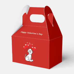 Niedliches Welpen Hund Valentine Red Heart Party Geschenkschachtel