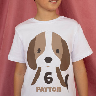 Niedliches Welpen-Hundealter und Name-Kind T-Shirt
