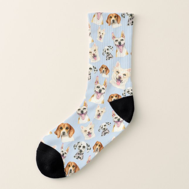 Niedliches Welpen-Hundemuster Socken (Links - Außen)