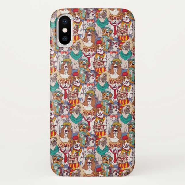 Niedliches Welpen-Mode-Muster Case-Mate iPhone Hülle (Rückseite)