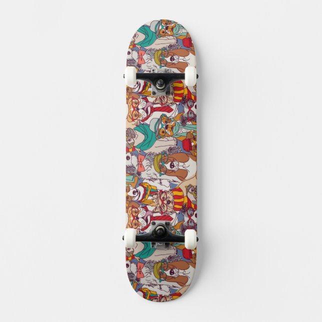 Niedliches Welpen-Mode-Muster Skateboard (Vorderseite)