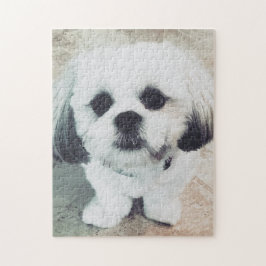 Niedliches Welpen-Puzzlespiel Shih Tzu - GROSSES