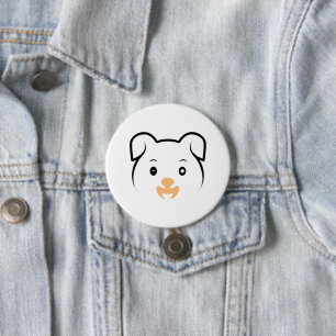 Niedliches Welpenwink Button