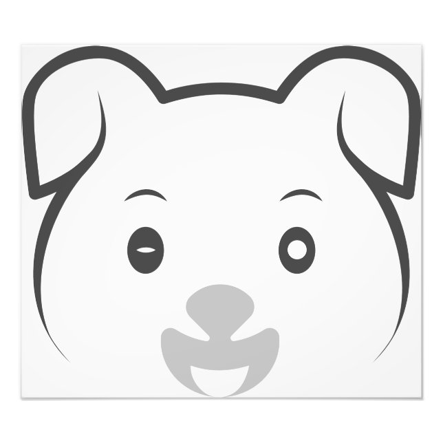 Niedliches Welpenwink Fotodruck (Vorne)