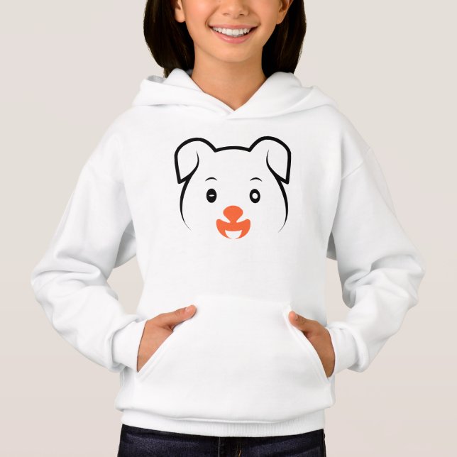 Niedliches Welpenwink Hoodie (Vorderseite)