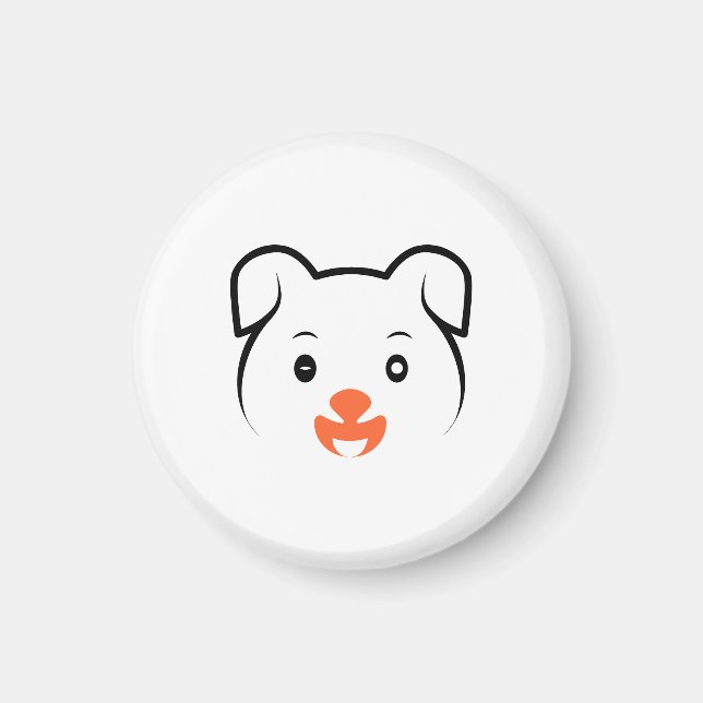 Niedliches Welpenwink Magnet (Vorne)