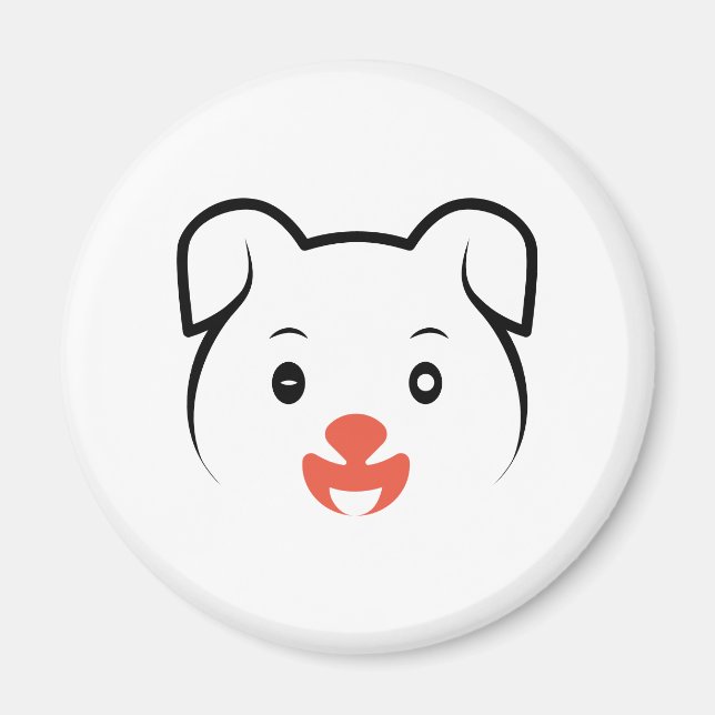 Niedliches Welpenwink Magnet (Vorne)