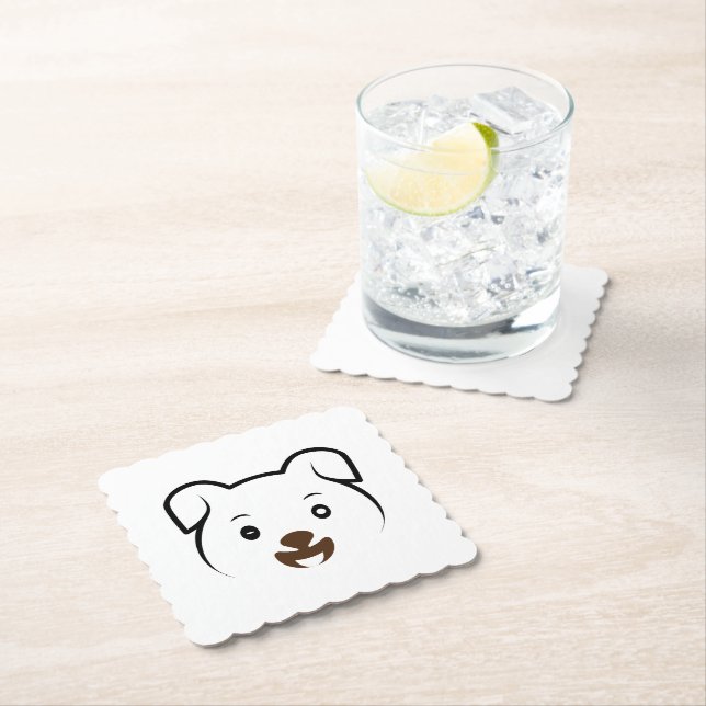 Niedliches Welpenwink Untersetzer (Vor Ort)