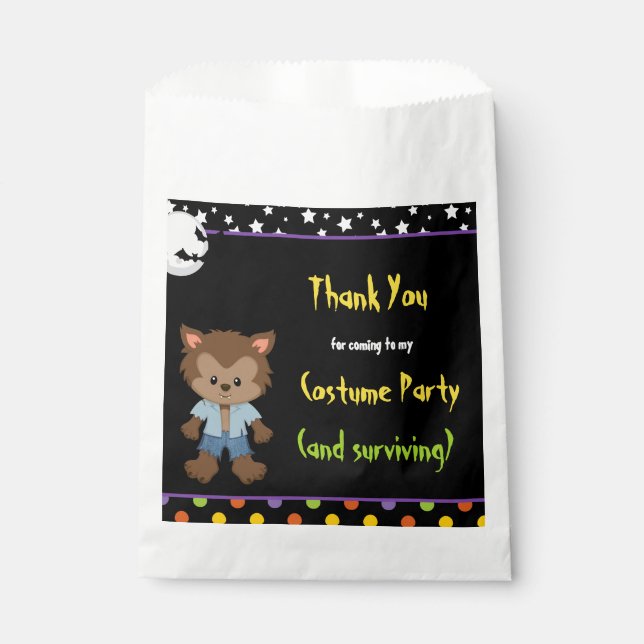 Niedliches Werewolf-Boy Halloween-Kostüm-Party Geschenktütchen (Vorderseite)