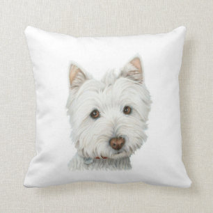 Niedliches Westie Hundeamerikaner MoJo Kissen