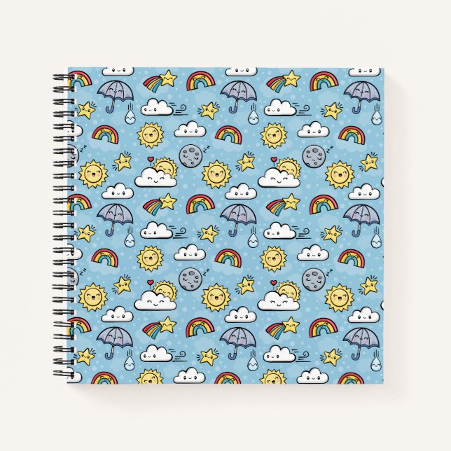 Niedliches Wetter Notizbuch (Vorderseite)