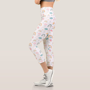 Niedliches Wettermuster Capri Leggings