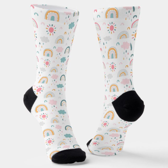 Niedliches Wettermuster Socken (Gewinkelt)