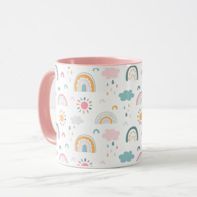 Niedliches Wettermuster Tasse (Vorderseite Links)