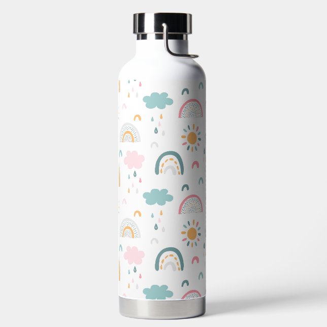 Niedliches Wettermuster Trinkflasche (links)