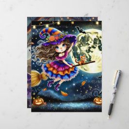 Niedliches Whimsical Flying Hexenheft