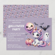 Niedliches Whimsical Unicorn-Halloween-Party