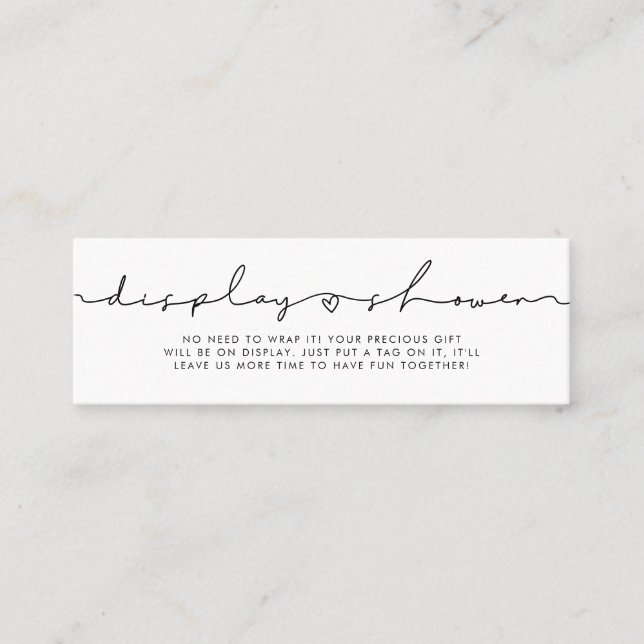 Niedliches whimsisskript Display Duschkarteneinlag Mini Visitenkarte (Vorderseite)