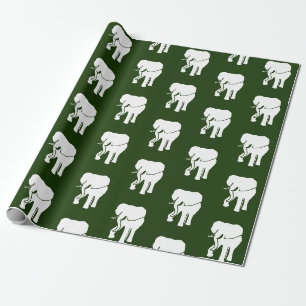 Niedliches White Elephant Geschenk Austausch Weihn Geschenkpapier