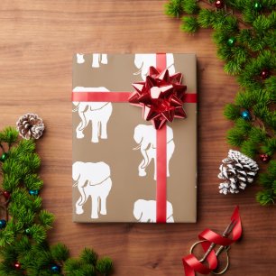 Niedliches White Elephant-Geschenk Austausch Weihn Geschenkpapier