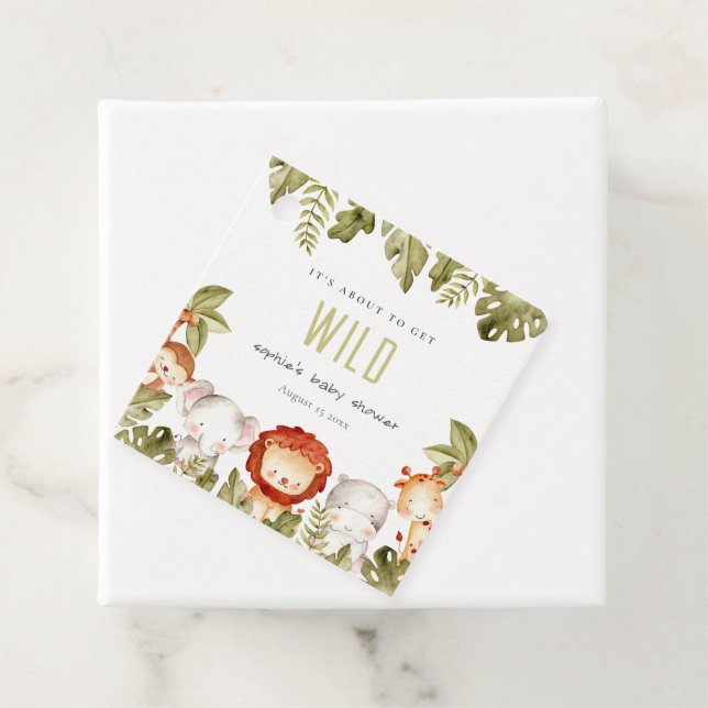 Niedliches Wildtier-Kinderdusche Geschenkanhänger (Beispiel)