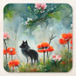 Niedliches Wildtier Rechteckiger Pappuntersetzer<br><div class="desc">Sein phantastisches Design so schön so niedlich so einzigartig jeder wird es Liebe .Niedliche florale wilde Tier. Das Porträt eines wilden Tieres mit Blume auf dem Kopf. Niedliches schönes Design für Menschen, die Tiere, besonders wilde Tiere, Liebe geben. Wilder Wolf wildes Tiger süße Tier mit Blume auf seinem Kopf sieht...</div>