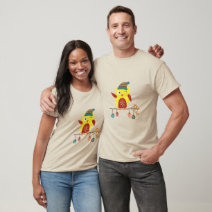 Niedliches Winter Owl Weihnachtsdesign T-Shirt