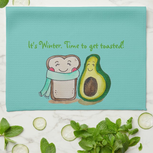 Niedliches Wintergeschirrtuch Geschirrtuch (Gefaltet)