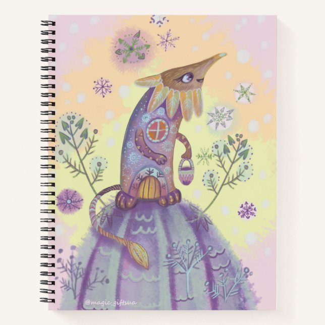 Niedliches Winternotebook Notizbuch (Vorderseite)