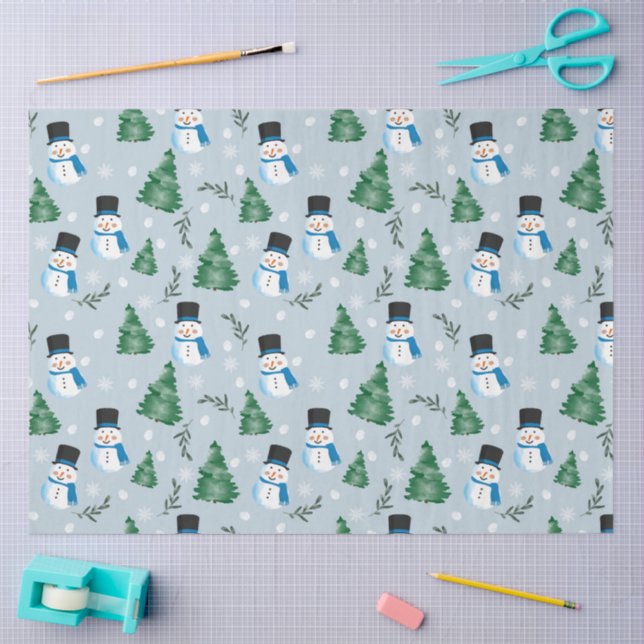 Niedliches Winterschneepatel Seidenpapier (Basteln)