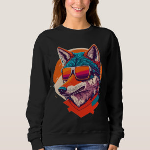 NIEDLICHES WOLF TRAGEN SUNGLASS. SWEATSHIRT