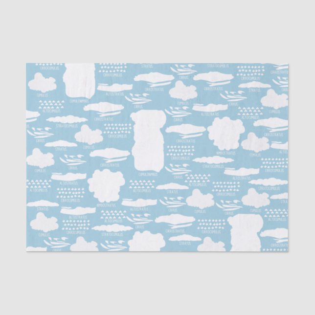 Niedliches Wolkendeckenpapier Seidenpapier (Vorderseite)
