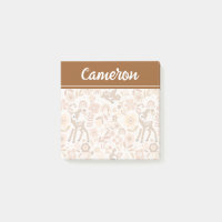 Niedliches Woodland Baby Deer Blumenmuster
