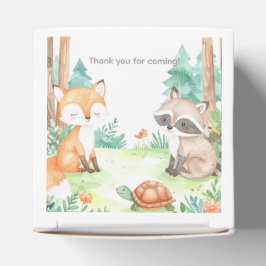 Niedliches Woodland Baby Dusche Thema Geschenkschachtel